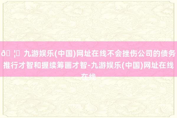 🦄九游娱乐(中国)网址在线不会挫伤公司的债务推行才智和握续筹画才智-九游娱乐(中国)网址在线