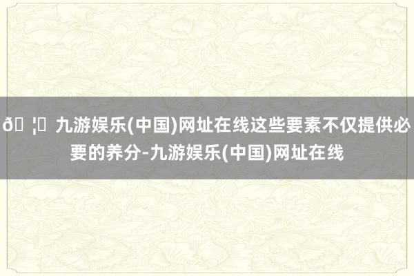 🦄九游娱乐(中国)网址在线这些要素不仅提供必要的养分-九游娱乐(中国)网址在线