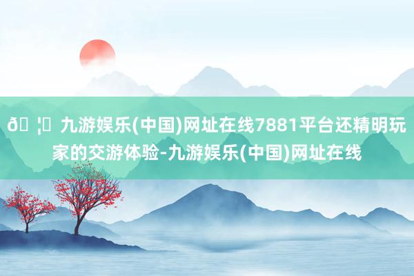 🦄九游娱乐(中国)网址在线7881平台还精明玩家的交游体验-九游娱乐(中国)网址在线