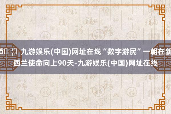 🦄九游娱乐(中国)网址在线“数字游民”一朝在新西兰使命向上90天-九游娱乐(中国)网址在线